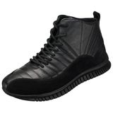 Costo Shoes 30 Ağustos Siyah Dana Derisi Kauçuk Taban Rahat Geniş Kalıp Yeni Sezon Vip Seri Erkek Bot