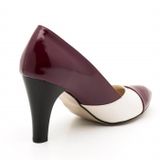 Costo Shoes 63259 Bordo Beyaz Büyük Numara Bayan Ayakkabı