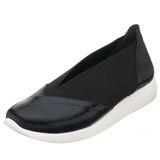 Costo Shoes A1357 41-42-43-44 Siyah Sıvama Lastikli Ortopedik Rahat Taban Günlük Büyük Numara Kadın Ayakkabı