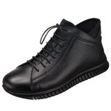 Costo Shoes Ag1997 siyah Dana Derisi ve Siyah Streç Bozğazlı Rahat Şık Giyimi Kolay Erkek Büyük Numara Bot Yeni Sezon