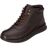 Costo Shoes AG7044 Kahve Büyük Numara Dana Derisi Rahat Geniş Kalıp Erkek Bot 48