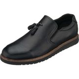Costo Shoes AG8442 Siyah Deri Yazlık Üst Kalite Termo Taban Büyük Numara Erkek Ayakkabısı Rahat Geniş Kalıp