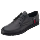 Costo Shoes AG8800 Siyah Büyük Numara Dana Derisi Rahat Geniş Kalıp Erkek Spor Ayakkabı