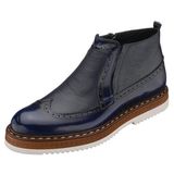 Costo Shoes AGS4007 Lacivert Açma Deri Hafif Rahat Eva Taban Geniş Kalıp Premium Serisi Erkek Bot