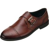 Costo Shoes AYC71 Kahve Dana Derisi İç Dış Deri Tokalı Erkek Klasik Ayakkabı