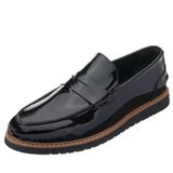 Costo Shoes AYL1112 45-46-47-48-49-50 Siyah Rugan Termo Taban 4 Mevsim Büyük Numara Üst Kalite Erkek Ayakkabısı