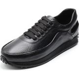 Costo Shoes Büyük Numara Erkek Ayakkabı CK1318 Siyah Dana Derisi Kauçuk Taban Rahat Geniş Kalıp Büyük Numara 4 Mevsim Erkek Ayakkabısı Geniş Kalıp Rahat Kullanım - Siyah Deri