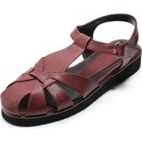 Costo Shoes Büyük Numara Kadın Sandalet Bordo Iriadam