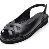 Costo Shoes Büyük Numara Kadın Sandalet Siyah Iriadam