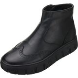 Costo Shoes CK1205 Siyah Büyük Numara Erkek Bot Rahat Geniş Kalıp Fermuarlı - Siyah Deri