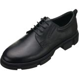 Costo Shoes CK4296 Siyah Dana Derisi Kauçuk Taban Erkek Büyük Numara Ayakkabı - Siyah Deri