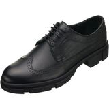 Costo Shoes CK713 Siyah Dana Derisi Kauçuk Taban Erkek Büyük Numara Ayakkabı - Siyah Deri