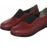 Costo Shoes DRL7019 Bordo 4 Mevsim Gündelik Rahat Geniş Kalıp Büyük Numara Kadın Ayakkabısı