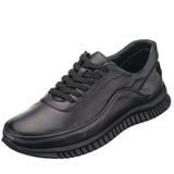 Costo Shoes GG1318 Siyah Dana Derisi Kauçuk Taban Rahat Geniş Kalıp Büyük Numara 4 Mevsim Erkek Ayakkabısı