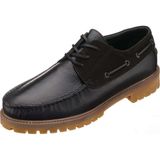Costo Shoes GG506 Siyah Timberland Modeli Kauçuk Taban Rahat Geniş Kalıp 4 Mevsim Kullanılabilir Büyük Numara Erkek Ayakkabı