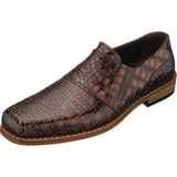 Costo Shoes K01 Şahmeran Baskılı Deri Extra Rahat Extra Geniş Kalıp Özel Seri El Işçiliği - Kahverengi