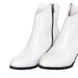 Costo Shoes K1002 Beyaz Anakonda Büyük Numara Bot Çizme