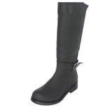 Costo Shoes K1011-2 Siyah Yağlı Nubuk Streç Büyük Numara Kadın Çizme