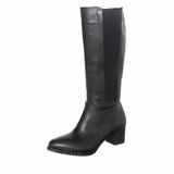 Costo Shoes K4001 Siyah Streçli Büyük Numara Kadın Çizme