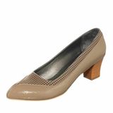 Costo Shoes KDR1207 Vizon Rugan Rahat Geniş Kalıp Özel Seri Büyük Numara Kadın Ayakkabısı