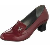 Costo Shoes KDR1266 Bordo Rugan Rahat Geniş Kalıp Özel Seri Büyük Numara Kadın Ayakkabısı