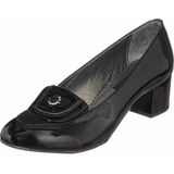 Costo Shoes KDR1476 Siyah Rugan Özel Seri Büyük Numara Abiye Kadın Ayakkabısı