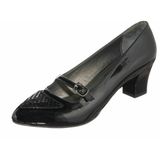 Costo Shoes KDR1616 Siyah Rugan Özel Seri Rahat Geniş Kalıp Büyük Numara Kadın Ayakkabısı