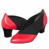 Costo Shoes KDR1914 Kırmızı Siyah Lastikli Büyük Numara Kadın Ayakkabı