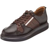 Costo Shoes KZ4113 Kahve Büyük Numara Dana Derisi Rahat Geniş Kalıp Erkek Spor Ayakkabı - Kahverengi