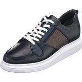 Costo Shoes KZ4113 Lacivert Büyük Numara Dana Derisi Rahat Geniş Kalıp Erkek Spor Ayakkabı - Koyu Lacivert