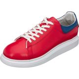 Costo Shoes M.queen Tarzı Kırmızı-Mavi Üst Kalite Ekstra Rahat Kalıp Vip Deri Büyük Numara Erkek Spor Ayakkabı - Kırmızı - Mavi