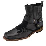 Costo Shoes NVN71 Siyah Deri Termo Light Hafif Dayanıklı Taban Premium Serisi Üst Kalite Kovboy Erkek Bot