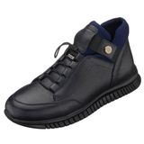 Costo Shoes OGS611 Lacivert Deri Streçli Rahat Geniş Kalıp Özel Seri Üst Kalite Yumaşak Deri Erkek Ayakkabı