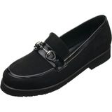 Costo Shoes R4014 Siyah Süet. İçi Dana Derisi Rahat Geniş Kalıp Büyük Numara Kadın Ayakkabısı