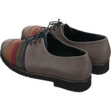 Costo Shoes R8086 Gri & Garnili İçi Dana Derisi Rahat Geniş Kalıp Büyük Numara Kadın Ayakkabısı - Çok Renkli