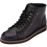 Costo Shoes Siyah Crazy Yağlı Termo Taban Büyük Numara Dana Derisi Rahat Geniş Kalıp Üst Kalite Erkek Bot