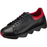 Costo Shoes Stqueen Siyah Dana Derisi Erkek Spor Ayakkabı . Rahat Geniş Kalıp El İşçiliği İç Dış Dana Derisi - Siyah - Kırmızı