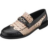 Costo Shoes TR1071 Vizon Siyah Baskılı Deri Özel Seri El İşçiliği Rahat Şık Tasarım Premium Serisi Erkek Ayakkabı