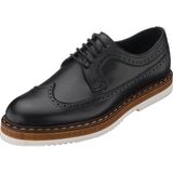 Costo Shoes YKP713 Siyah Deri Eva Taban Premıum Serisi Rahat Geniş Kalıp Hafif Özel Seri El işçiliği Erkek Ayakkabı