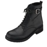 Costo Shoes YL1510 Siyah Rahat Geniş Kalıp Kadın Bot