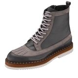 Costo Shoes ZM402 Deri Gri Nubuk Rahat Geniş Kalıp Hafif Eva Taban Premium Serisi Erkek Bot