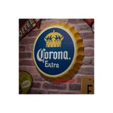 cosy home gift Vintage Metal Kabartmalı Duvar Plaka Kapak Tablo 35 Cm Çap Cafe Bar Retro Dekorasyon Kapak corona