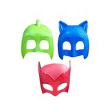 Cosyfun Pijamaskeliler Baykuş Kız Kedi Çocuk Kertenkele 3 Lü Plastik Oyuncak Maske Seti