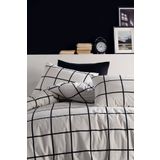 Coté Blanc Karo 240x220 cm Siyah-Beyaz Nevresim Takımı