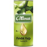 Çotanak Fındık Yağı 2 Lt Teneke Sağlıklı Yağ Alternatifi Mutfak Kullanımı İçin
