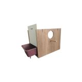 Çotanaklar Kafes Büyük Boy Sultan Yuvalığı Folluklu Yuvalık 29X22X19 Çift Açılır Mdf Yuvalık