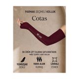 COTAS 2 li Parmak Geçmeli Kolluk – Bordo Esnek Terletmez Günlük Kullanım