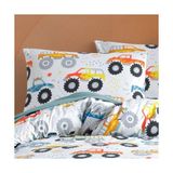 Cote Blanc Cars %100 Pamuk Ranforce 2'li Yastık Kılıfı 50X70 - 50 x 70 cm - Sarı - Mavi