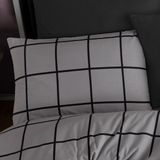 Cote Blanc Karo Gri %100 Pamuk Ranforce 2'li Yastık Kılıfı 50X70 - 50 x 70 cm - Gri - Siyah