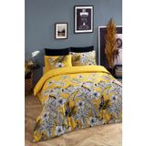 Cote Blanc Peroquet %100 Pamuk Ranforce 200x220 cm Sarı Çift Kişilik Nevresim Takımı